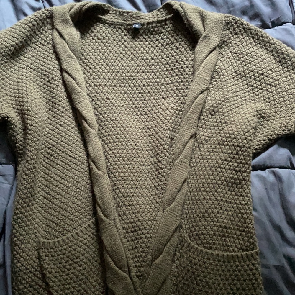 Olive Green Cardigan
